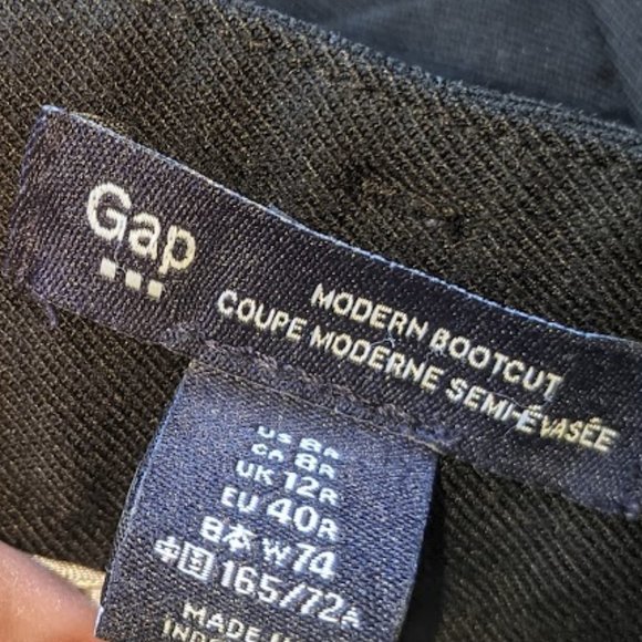 ---  GAP Black Dress Pants - Modern Boot Cut - Size 8 - Picture 4 of 4